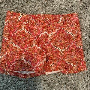 Paisley Flat Front Shorts